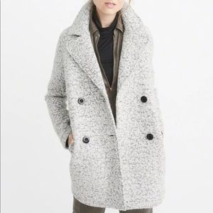 Abercrombie & Fitch Grey Boucle Peacoat size S